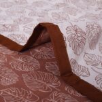 Brown Leaf Reversible Single Bed Cotton Dohar Blanket 110 GSM Flannel - Image 3