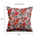 Printed Floral Cushion Covers Set 16 x 16 Inch- Set of 3 - Image 5