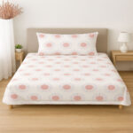 Single Pink Sunbeam Radiance Print Bedsheet Set – 144 TC 100% Cotton - Image 2