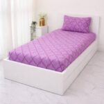 VAA Bedsheet for Single Bed 100% Cotton with 1 Pillow Covers