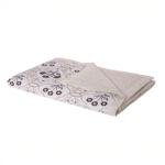 Beige Leaf Reversible Single Bed Cotton Dohar Blanket 110 GSM Flannel - Image 3