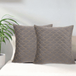 Designer Ethnic Embroidery Cushion Covers - Grey 16 x 16 Inch- Set of 2