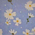 Double Cotton Feel Bedsheet with Pillow Cover - Blue Floral Printed - Image 3