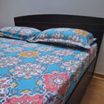 Double Cotton Feel Bedsheet with Pillow Cover - Royal Flower Printed - Image 2