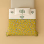 Single Marigold Grove Print Bedsheet Set – 144 TC 100% Cotton - Image 3