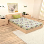 Single Spring Field Floral Bedsheet Set - 144 TC 100% Cotton