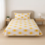Single Sunbeam Radiance Print Bedsheet Set – 144 TC 100% Cotton - Image 3