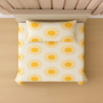 Single Sunbeam Radiance Print Bedsheet Set – 144 TC 100% Cotton - Image 2