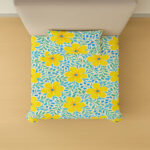 Single Sunny Bloom Print Bedsheets Set - 144 TC 100% Cotton - Image 3