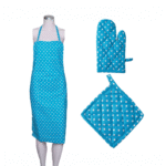 Trendy Kitchen Trio- Blue Polka Dots
