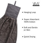 VAA Cotton Hand Towel with Loop - Set of 3 - Image 5