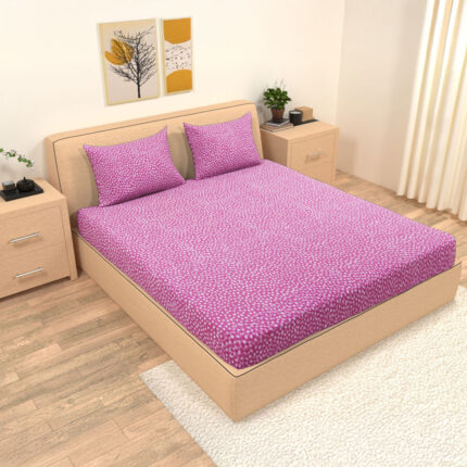 100% Cotton Abstract Polka Dots Bedsheet Set Double