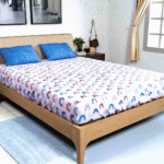 100% Cotton Geometric Prism Printed Double Bedsheets