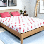 100% Cotton Sunshine Geometric Blush Double BedSheets