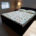 Double Cotton Feel Bedsheet with Pillow Cover - Night Multi Floral Printed