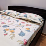 Double Cotton Feel Bedsheet with Pillow Cover - Night Multi Floral Printed - Image 2