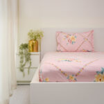 VAA Bedsheet for Single Bed Combo Polycotton with 2 Pillow Covers - Image 5