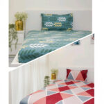 VAA Bedsheet for Single Bed Combo Polycotton Micro with 2 Pillow Covers