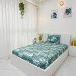 VAA Bedsheet for Single Bed Polycotton with 1 Pillow Covers