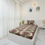 VAA Bedsheet for Single Bed Polycotton with 1 Pillow Covers
