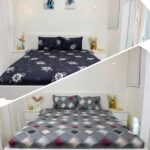 VAA Bedsheet for Double Bed Combo Polycotton with 4 Pillow Covers