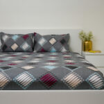 VAA Bedsheet for Double Bed Combo Polycotton with 4 Pillow Covers - Image 3