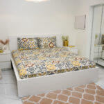 VAA Bedsheet for Double Bed Combo Polycotton with 4 Pillow Covers - Image 3