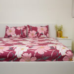 VAA Bedsheet for Double Bed Combo Polycotton with 4 Pillow Covers - Image 4