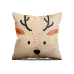 VAA Satin Digital Print Cushion Cover | Happy Animal Friends - Set Of 5 - Image 2