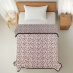 VAA Premium Dohar Double Bed 100% Cotton - Brown Leaf Whisper