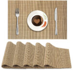 VAA Checks Table Mat - Gold -Set Of 6