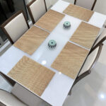 VAA Checks Table Mat - Gold -Set Of 6 - Image 3