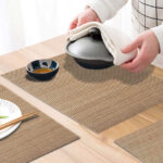 VAA Checks Table Mat - Gold -Set Of 6 - Image 2