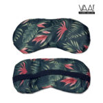 VAA Travel Neck Pillow Eye Mask with Storage Pouch | Airplane Travel Set - Dark Green - Image 11