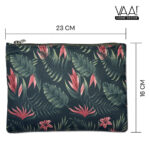 VAA Travel Neck Pillow Eye Mask with Storage Pouch | Airplane Travel Set - Dark Green - Image 9