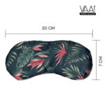 VAA Travel Neck Pillow Eye Mask with Storage Pouch | Airplane Travel Set - Dark Green - Image 8