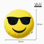VAA Emoji Cushion | Cool face & Wink Eye with Tongue out - Set Of 2 - Image 4