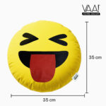 VAA Emoji Cushion | Lol & Stuck out Tongue - Set Of 2 - Image 4