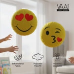 VAA Emoji Cushion | Kissing Heart & Heart Eyes - Set Of 2 - Image 2
