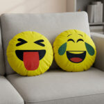 VAA Emoji Cushion | Lol & Stuck out Tongue - Set Of 2