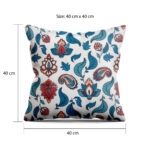 VAA Satin Digital Print Cushion Cover | Peach Garden Bloom - Set Of 5 - Image 6