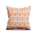 VAA Satin Digital Print Cushion Cover | Peach Garden Bloom - Set Of 5 - Image 2