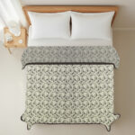 VAA Premium Dohar Double Bed 100% Cotton - Green Leaf Whisper - Image 2