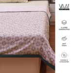 VAA Premium Dohar Double Bed 100% Cotton - Grey Vintage Mandala - Image 2