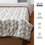 VAA Premium Dohar Double Bed 100% Cotton - Grey Sage Bloom - Image 6