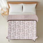 VAA Premium Dohar Double Bed 100% Cotton - Grey Sage Bloom - Image 2