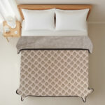 VAA Premium Dohar Double Bed 100% Cotton - Olive Sage Floral - Image 6