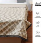 VAA Premium Dohar Double Bed 100% Cotton - Olive Sage Floral - Image 3