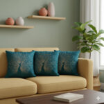 VAA Peacock Splendor Cushion Cover - Set of 3