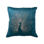 VAA Peacock Splendor Cushion Cover - Set of 3 - Image 2